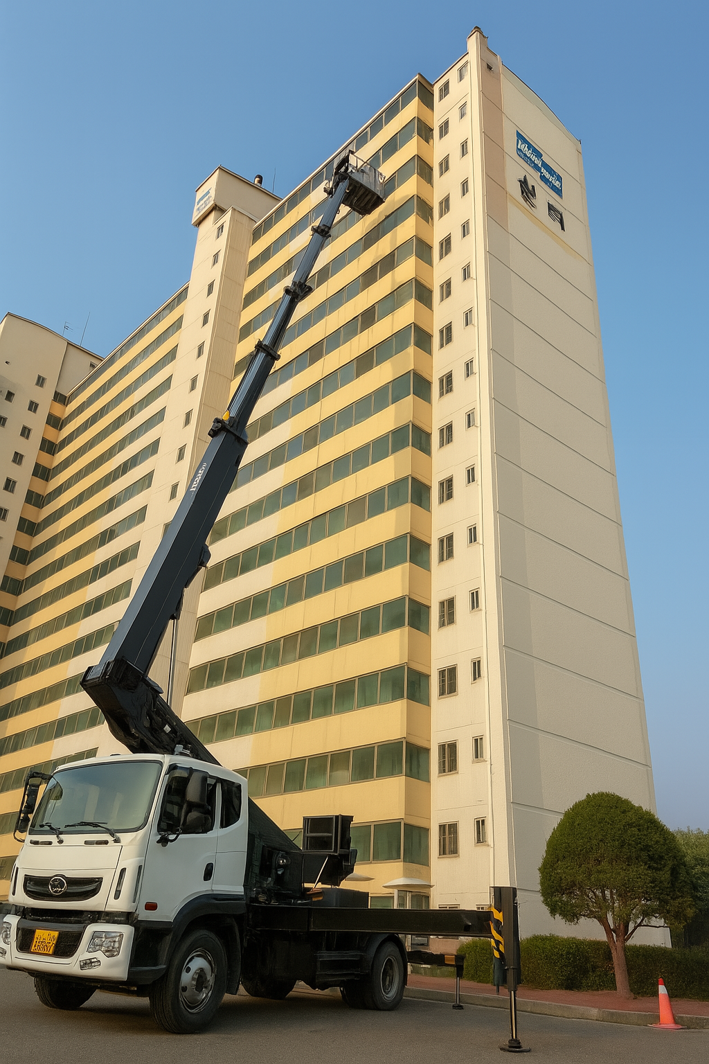 안양시 주간 스카이차 현장 작업